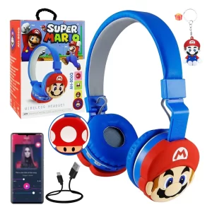 Audífono Súper Mario Diadema Bluetooth Inalámbrico Ajustable