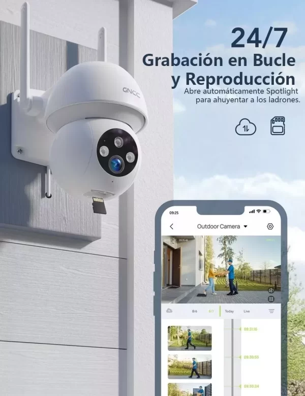 Cámara de seguridad GNCC GK1PRO con resolución de 2MP - Image 3