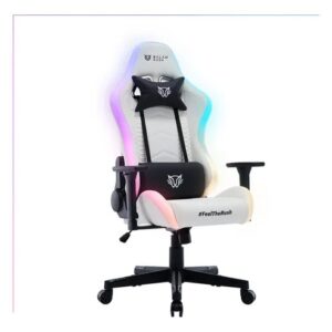 Silla Gamer Lightning Rush V2 Pvc + Pu Soporta Hasta 180kg Color Blanco Material Del Tapizado Cuero Sintético